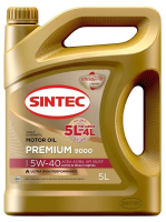 как выглядит масло моторное sintec premium 9000 5w-40 a3/b4 sn/cf 5л по цене 4л акция на фото