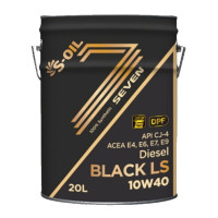 как выглядит масло моторное s-oil 7 black #9 ls 10w-40 20л на фото