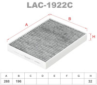 как выглядит фильтр салонный lynxauto lac-1922c на фото