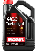 как выглядит масло моторное motul 4100 turbolight 10w40 4л  на фото