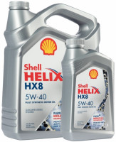 как выглядит масло моторное shell helix hx8 5w40 a3/b4 4л+1л акция на фото