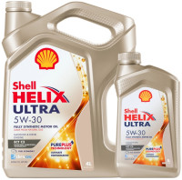 как выглядит масло моторное shell helix ultra ect c3 5w30 4л+1л акция на фото