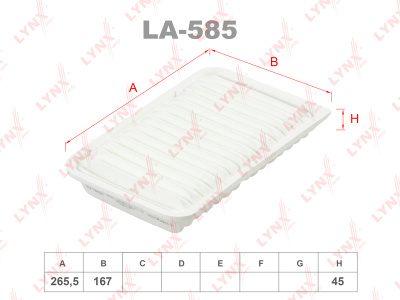 как выглядит фильтр воздушный lynxauto la-585 на фото