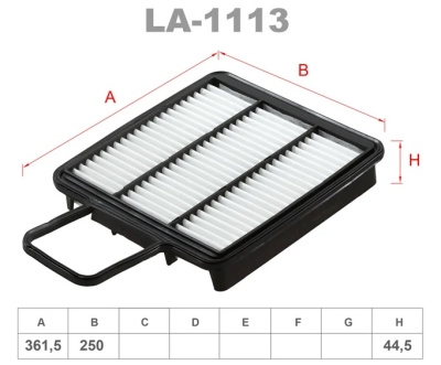 как выглядит фильтр воздушный lynxauto la-1113 на фото